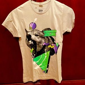 Threadless t-shirt graphic/eighties/retro/Y2K/punk/Ashburn/cotton/grey/h…